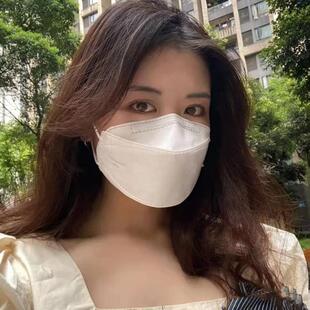 kn95防护口罩3D立体一次性女高颜值2023新款柳叶型防尘透气口罩。