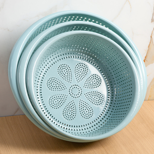 沥水篮加厚厨房大号新款 洗菜篮塑料家用水果盆圆形蔬菜瓜果篮耐用