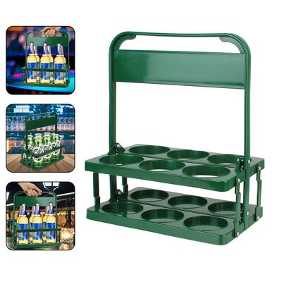 Durable Foldable 6 Pack Wine Rack Cup Organizer Bar