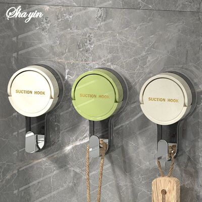Creative suction cup hook, no punching, bathroom door, no