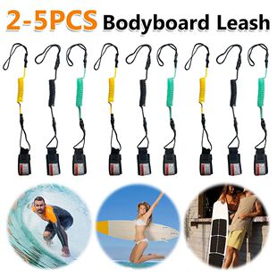 2-5PCS Premium Coiled Wrist Surf Leash TPU Bodyboarding