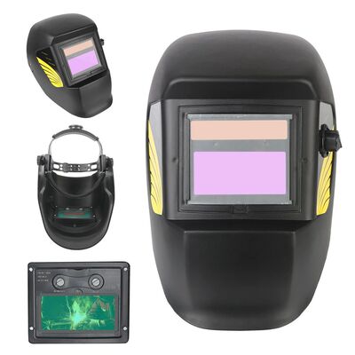 Auto Darkening Solar Power Welding Helmet Large View Welder