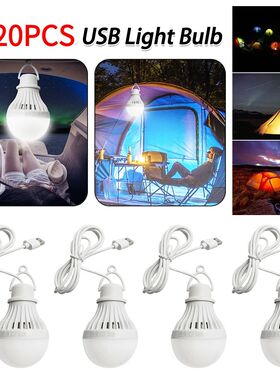 5-20PCS USB Light Bulb LED Camping Light Bulb Hanging