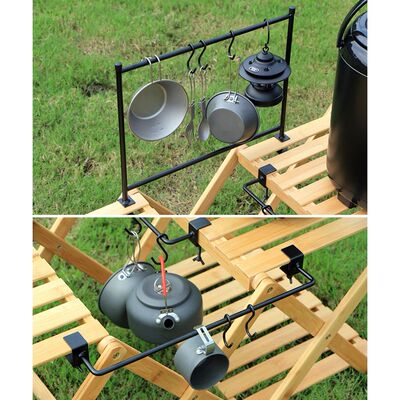 Outdoor Table Hanging Rod Portable Camping Picnic Kitchen