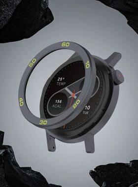 Metal Bezel Watch Case Strap Cover Tempered Glass Screen