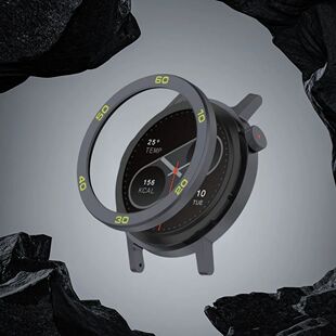 Metal Bezel Watch Case Strap Cover Tempered Glass Screen