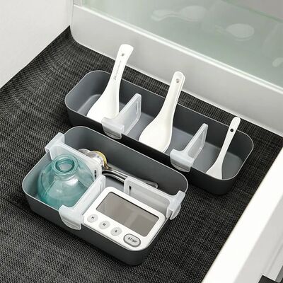 4 Pack Clear Plastic Storage Baskets Space Allocator Fridge