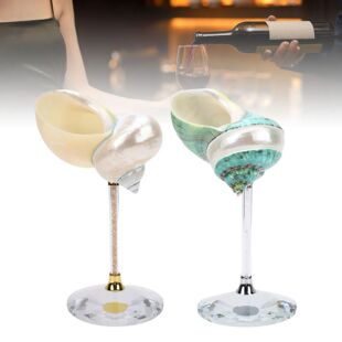 Conch Shell Wine Glass Polished Seashell Unique Creative