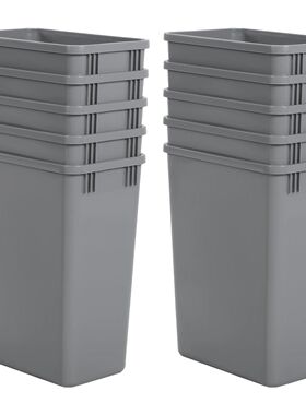 10 Pack 35 QT Rubbish Trash Garbage Can Easy To Clean Waste