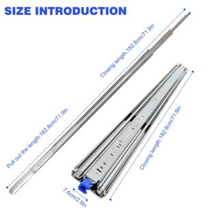 Heavy Duty Drawer Slides Wear Resist Side Mount Industrial