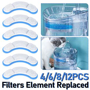 4-12PCS Cat Water Fountain Filters Pet Fountain Filtration