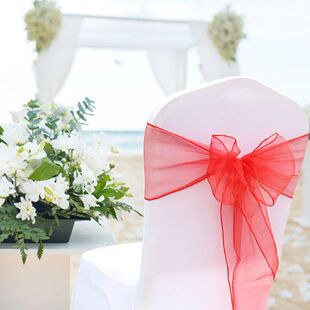 Party Decoration Chair Bows Ties Cover Bands Event Supplies