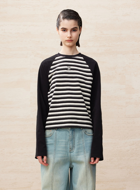 UOOYAA/乌丫「Professional Women」撞色插肩袖T恤