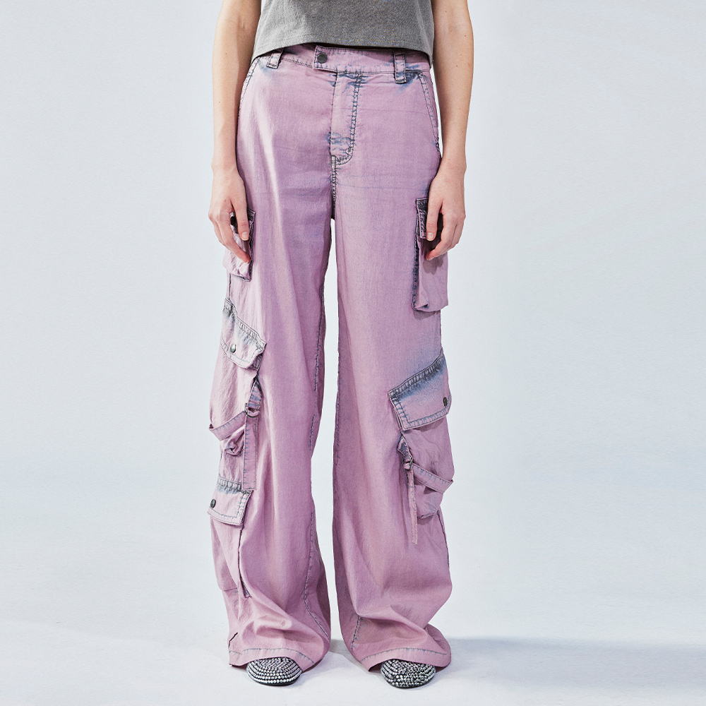 UOOYAA/乌丫薰衣草紫水洗工装裤