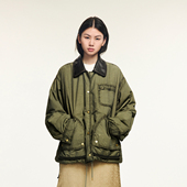 UOOYAA 夹克棉服 「奇幻都市」套色水洗猎装 乌丫2025冬季 新款