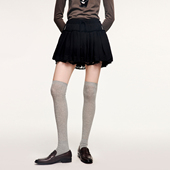 UOOYAA 抽褶短半裙 拼接式 乌丫2025冬季 新款