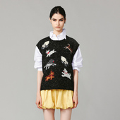 UOOYAA乌丫奔跑熊猫小狗套头毛衫 背心