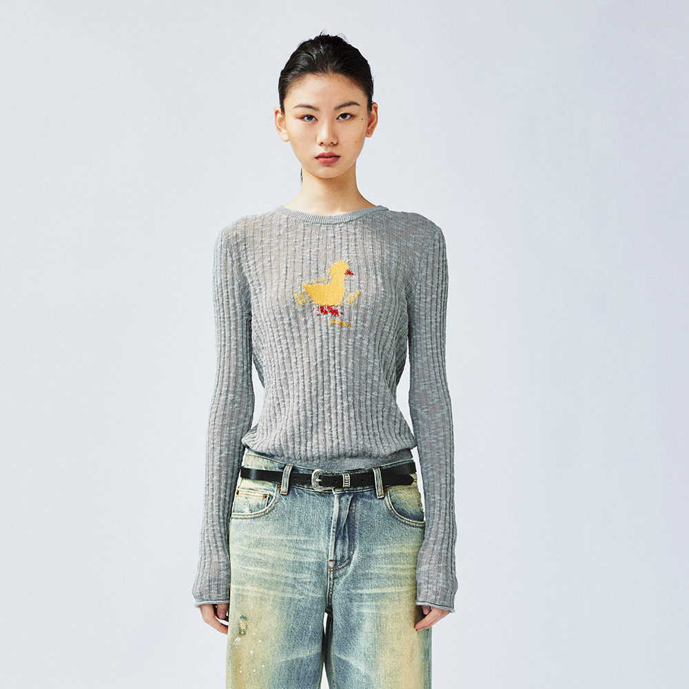 UOOYAA乌丫“I”鸭套头毛衫