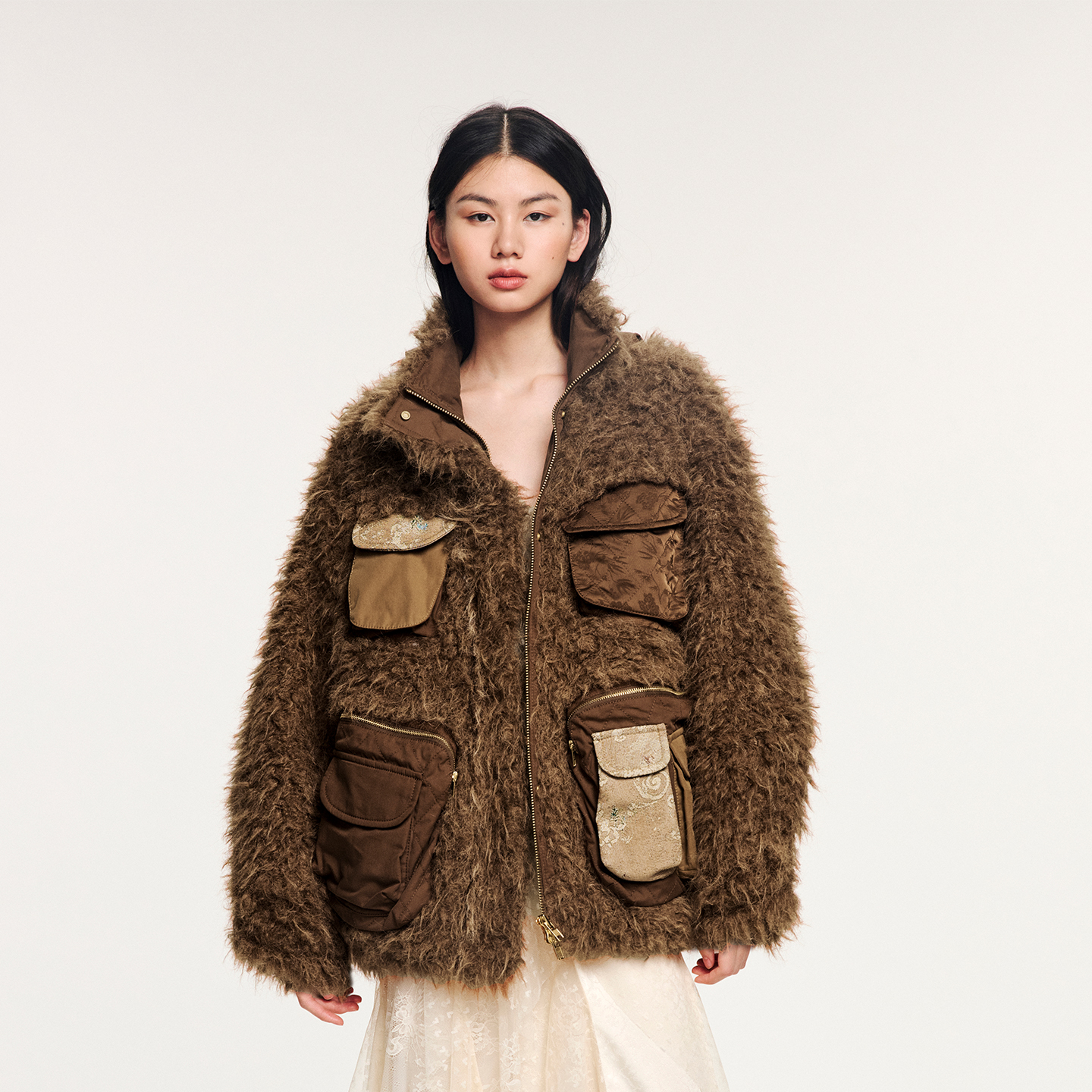 UOOYAA毛绒感猎装夹克