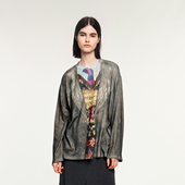 UOOYAA T恤 「奇幻都市」艺术穿搭印花长袖 乌丫2025冬季 新款