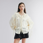 UOOYAA 「奇幻都市」荷叶边衬衫 乌丫2025秋季 新款