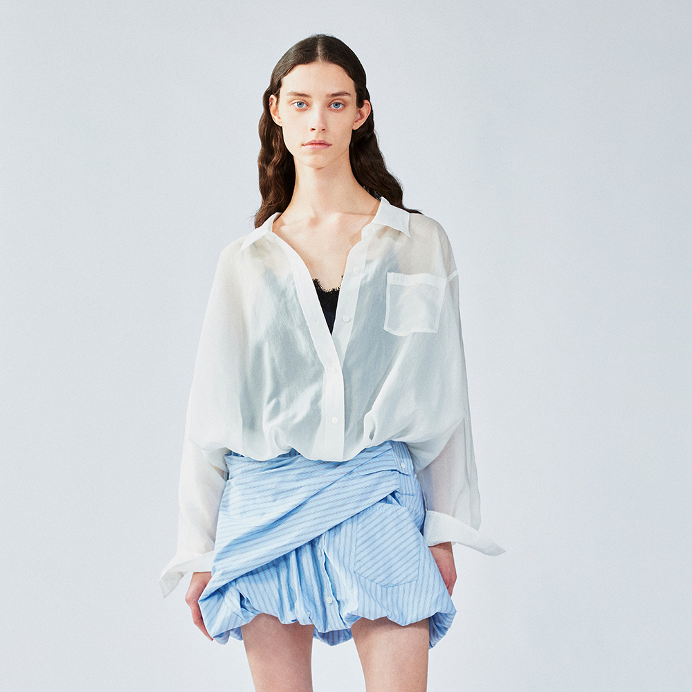 UOOYAA乌丫叠穿式蕾丝吊带衬衫