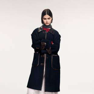 「奇幻都市」巴尔马肯毛呢大衣 新款 UOOYAA 乌丫2025冬季