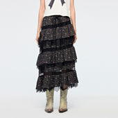 新款 UOOYAA 乌丫2026春季 「魔法花园」花卉印花蛋糕半裙