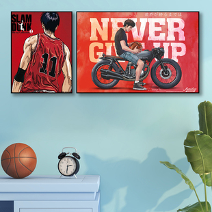 灌篮高手装 饰画动漫壁画流川枫樱木花道三井寿海报房间画卧室挂画