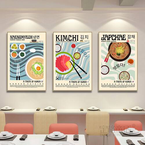 韩国炸鸡料理烤肉店装饰画