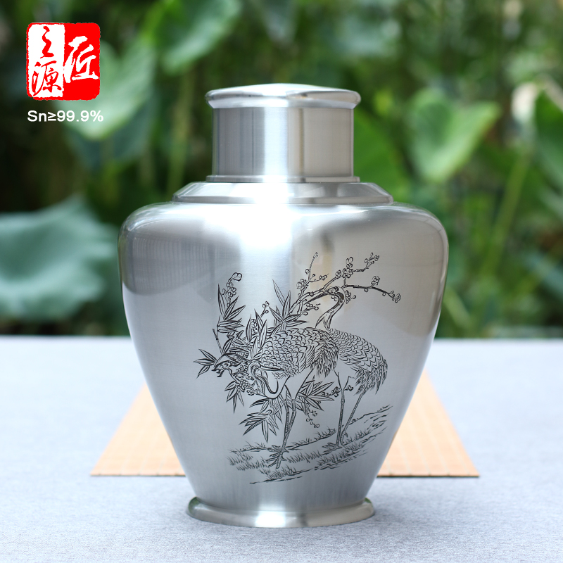 特大号1500克2000克装手刻竹鹤图