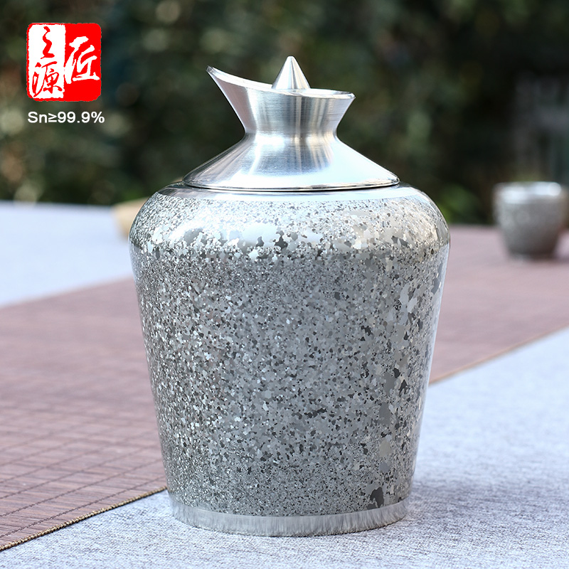 清库 云南999纯锡温酒壶白酒黄酒暖酒壶烫酒壶家用酒具中太白