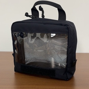 战术透明副包 简易内挂附件袋收纳袋 战术附件包搭配鸟包魔术贴