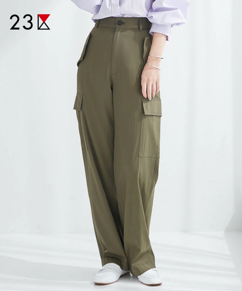 宽松混纺直筒休闲工装裤商场同款