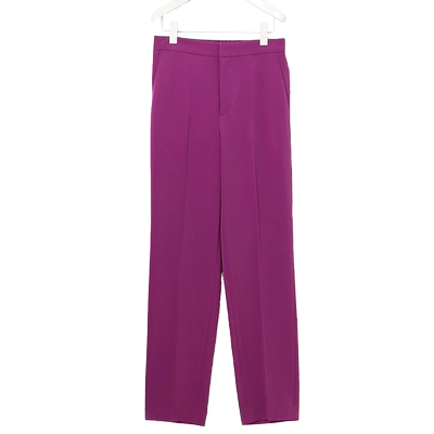 通勤半松紧腰直筒休闲裤商场同款