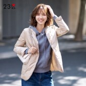 商场同款 羽绒衣轻薄羽绒西装 通勤直筒90%白鹅绒短款 23区日系春季