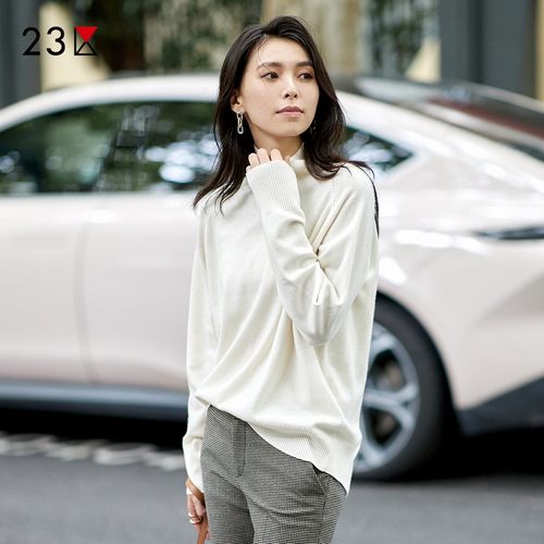 羊绒羊毛混纺半高领毛衣商场同款