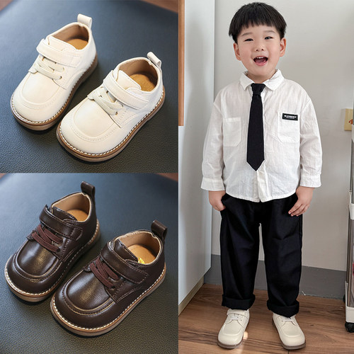 休闲小皮鞋防滑秋冬季幼儿园鞋