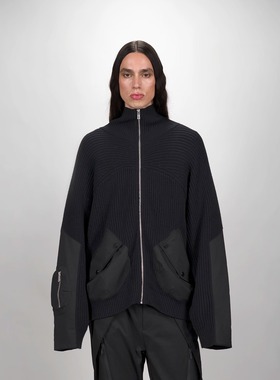 A·A·Spectrum光谱·SAXON ZIP UP SWEATER 拼料开襟无性别毛衣