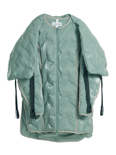 AAS光谱可脱卸围巾领长款羽绒服