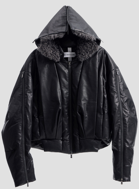 AVIUK DOWN JACKET飞行员灵感仿皮羽绒夹克