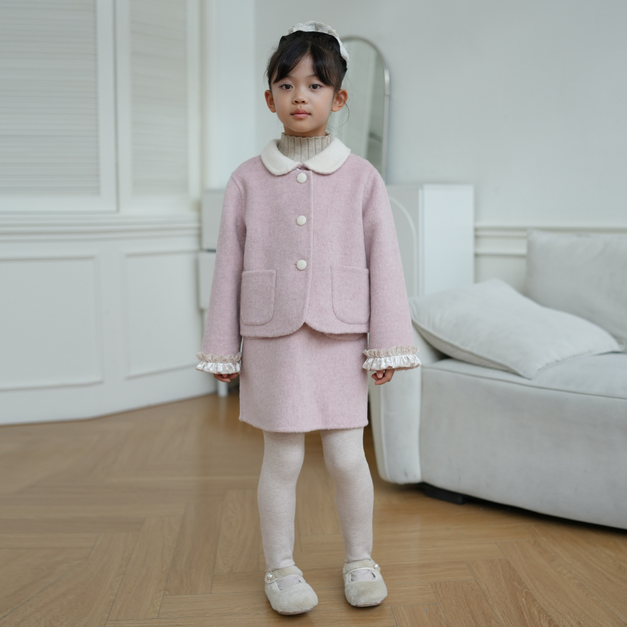 女童呢子外套2025秋冬新款女宝羊毛保暖中长款加厚毛呢羊绒大衣