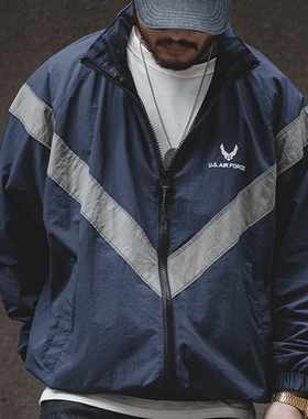 马登工装ARMY反光连帽飞行员夹克训练服校园风速干春秋外套上衣男