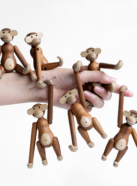 迷你版木质抖音同款可爱风猴子