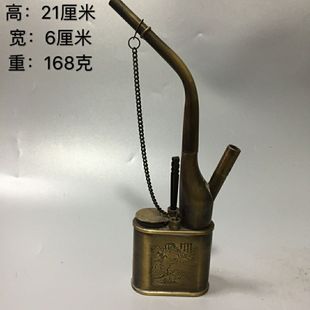 仿古做旧纯铜水烟袋锅复古老式收藏水过滤烟斗水烟壶烟筒烟嘴加厚