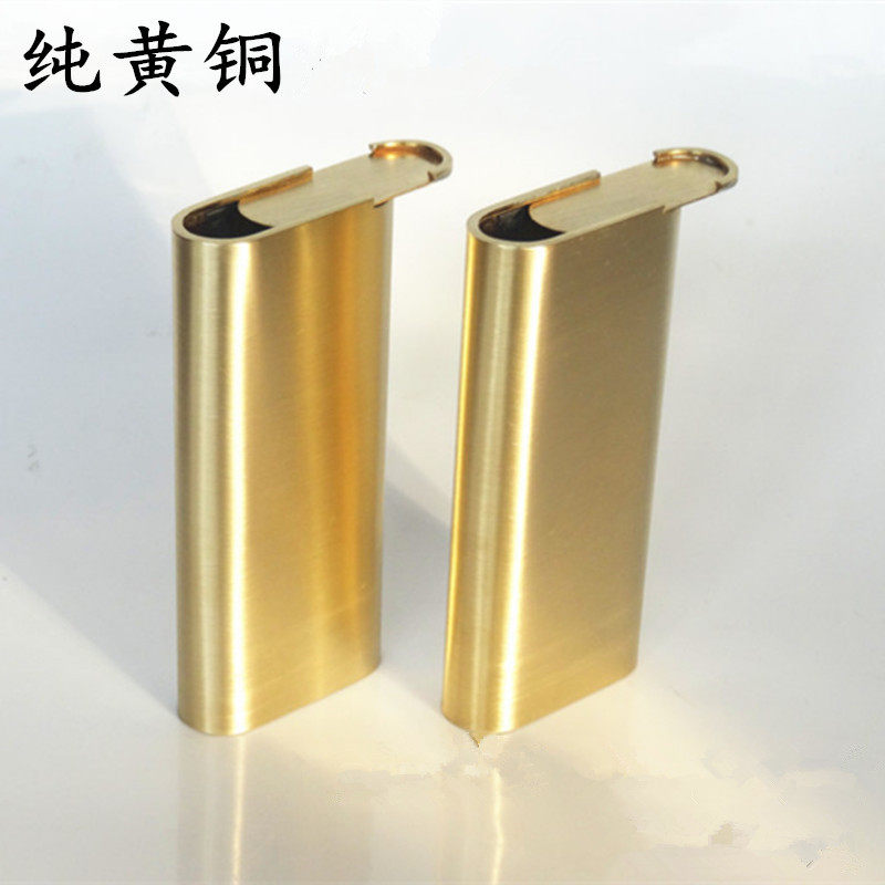 纯铜烟盒窄版纯手工复古老式便携黄铜烟盒光板女士细烟盒