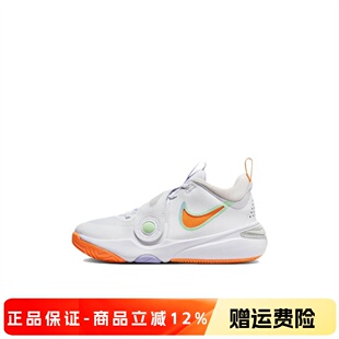 正品耐克NIKE儿童鞋男童女童低帮缓震魔术贴防滑篮球运动鞋DV8994