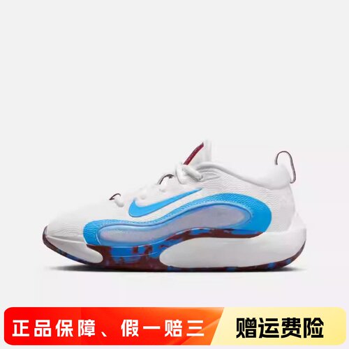 正品耐克NIKE儿童鞋中大童时尚缓震系带舒适篮球运动鞋FN4384-101