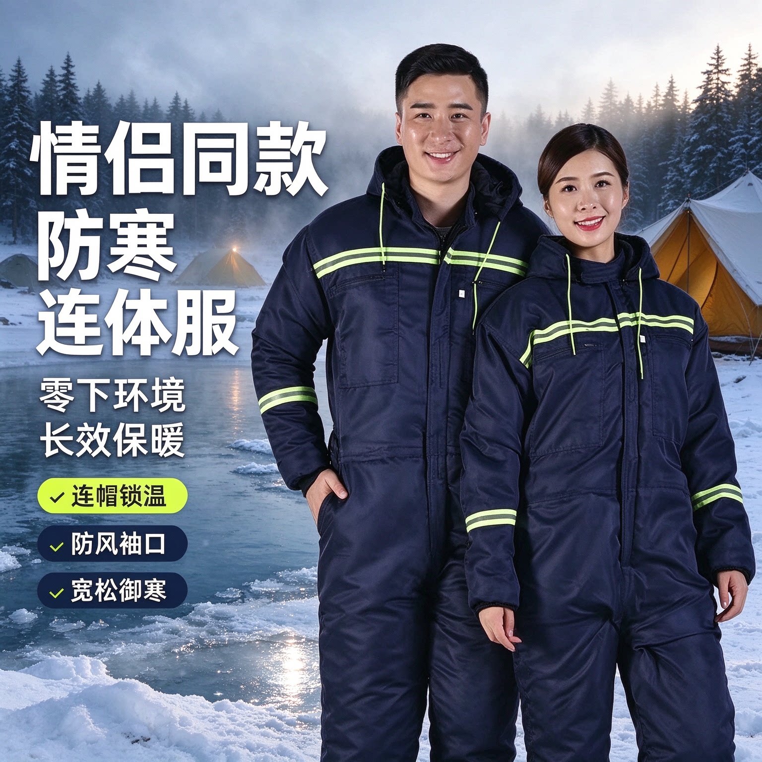 棉袄冻库加绒大棉裤滑雪工作服男装劳保服冷库防寒服服式耐低温