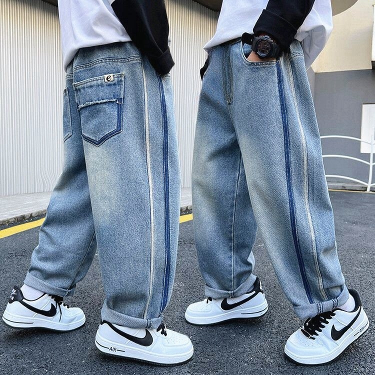 男童裤子春秋2025新款浅色儿童牛仔裤中大童炸街时尚休闲长裤潮牌,童装/婴儿装/亲子装,儿童牛仔裤,淘宝优惠券,粉丝福利购,淘宝优惠卷